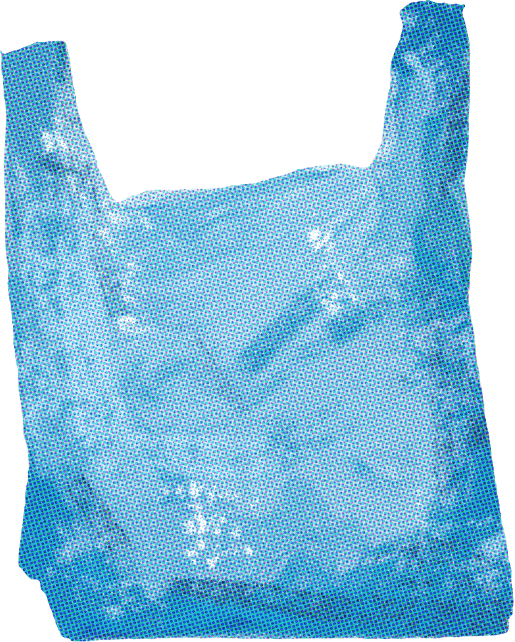 Textured Cutout Plastic Bag